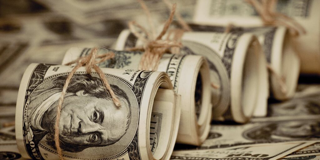 Foto van geldbriefjes