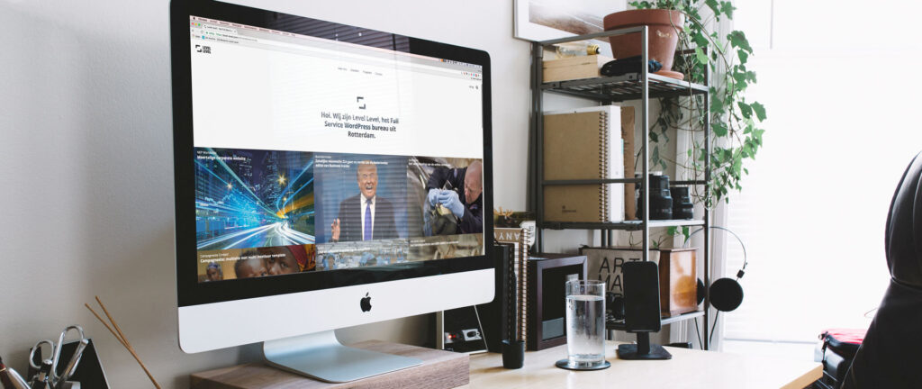 Screenshot Level Level site op groot scherm