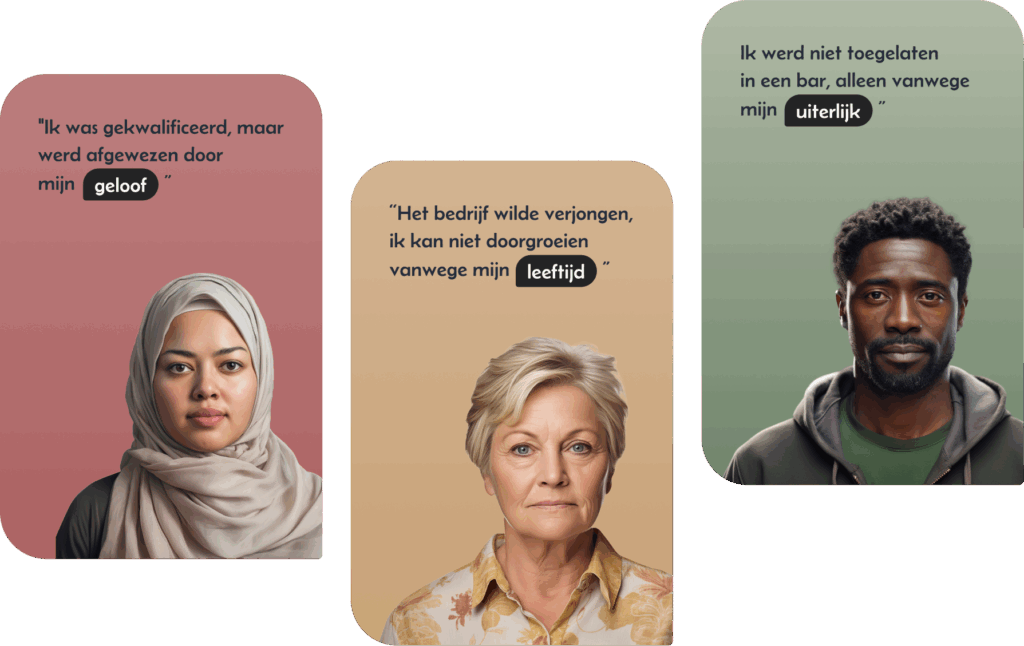 Voorbeelden van AI beeldgebruik bij discriminatie.nl
