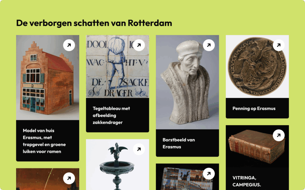 De verborgen schatten van Rotterdam. Deel van de collectie tentoongesteld.