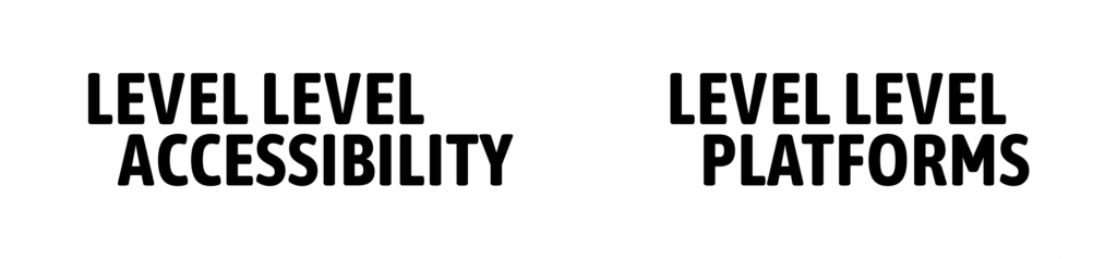 Level Level logo's: Level Level Accssibiliity, Level level Platforms