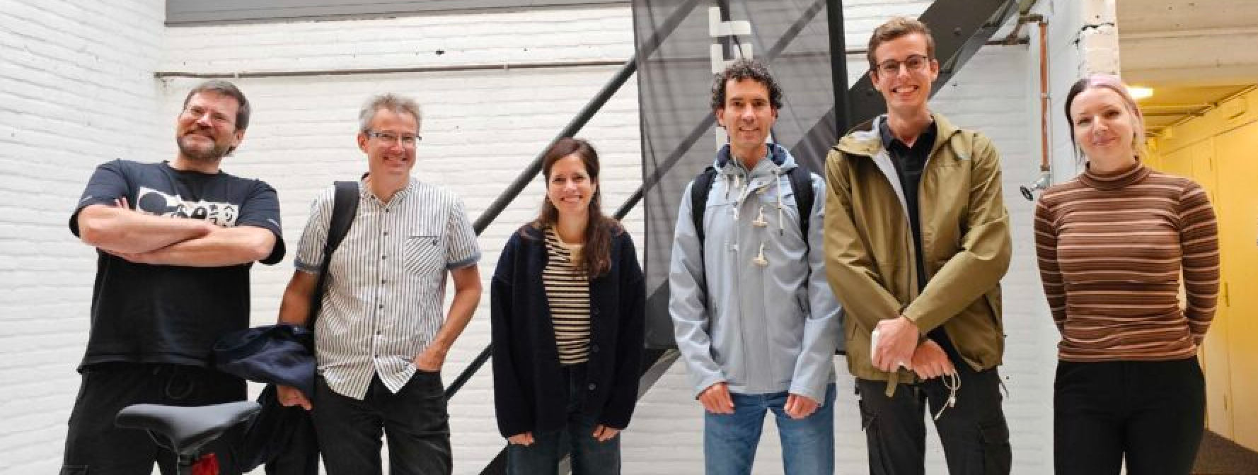 Het MobilityLabel team van links naar rechts: Florian, Christiaan, Ingrid, Thijs, Merijn en Caitlin