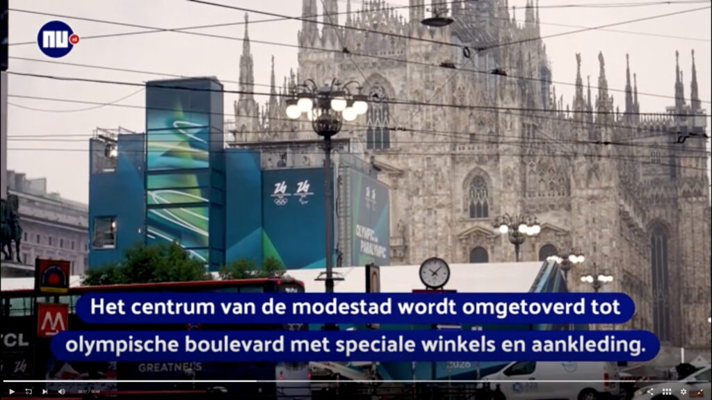 Screen van een videoplayer op NU.nl met ondertiteling.